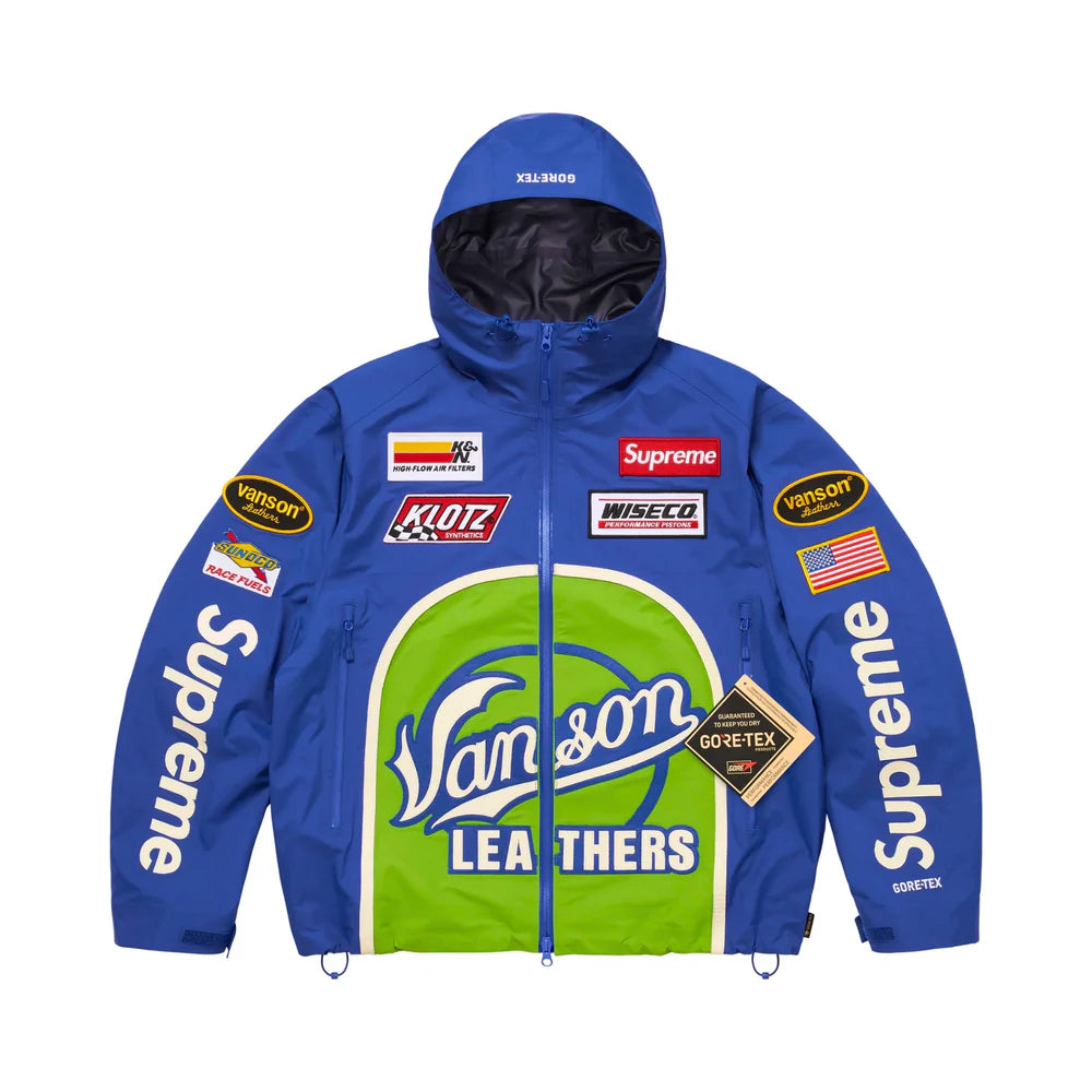 Supreme x Vanson Leathers GORE-TEX Shell Jacket Royal — L’icône biker réinventée en version technique