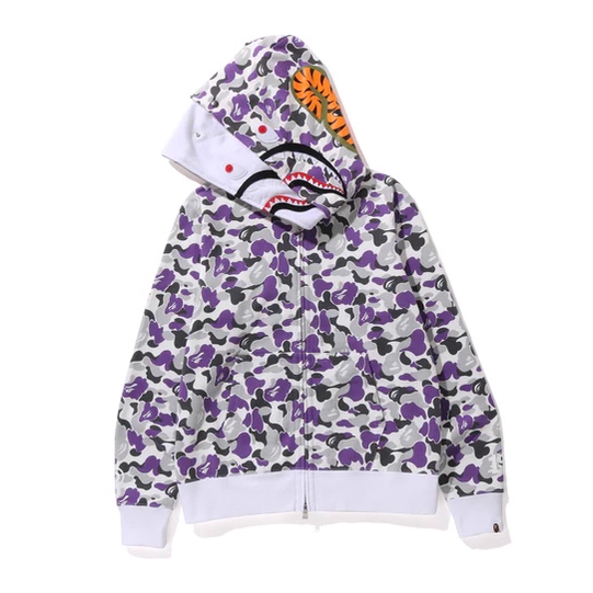 Bape SOHO 19th Anniversary Store Camo Double Shark Hoodie