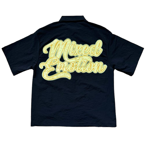 CHEMISIER ZIPPÉ MIXED EMOTION "BLINDED" NOIR | Le Regard Intérieur