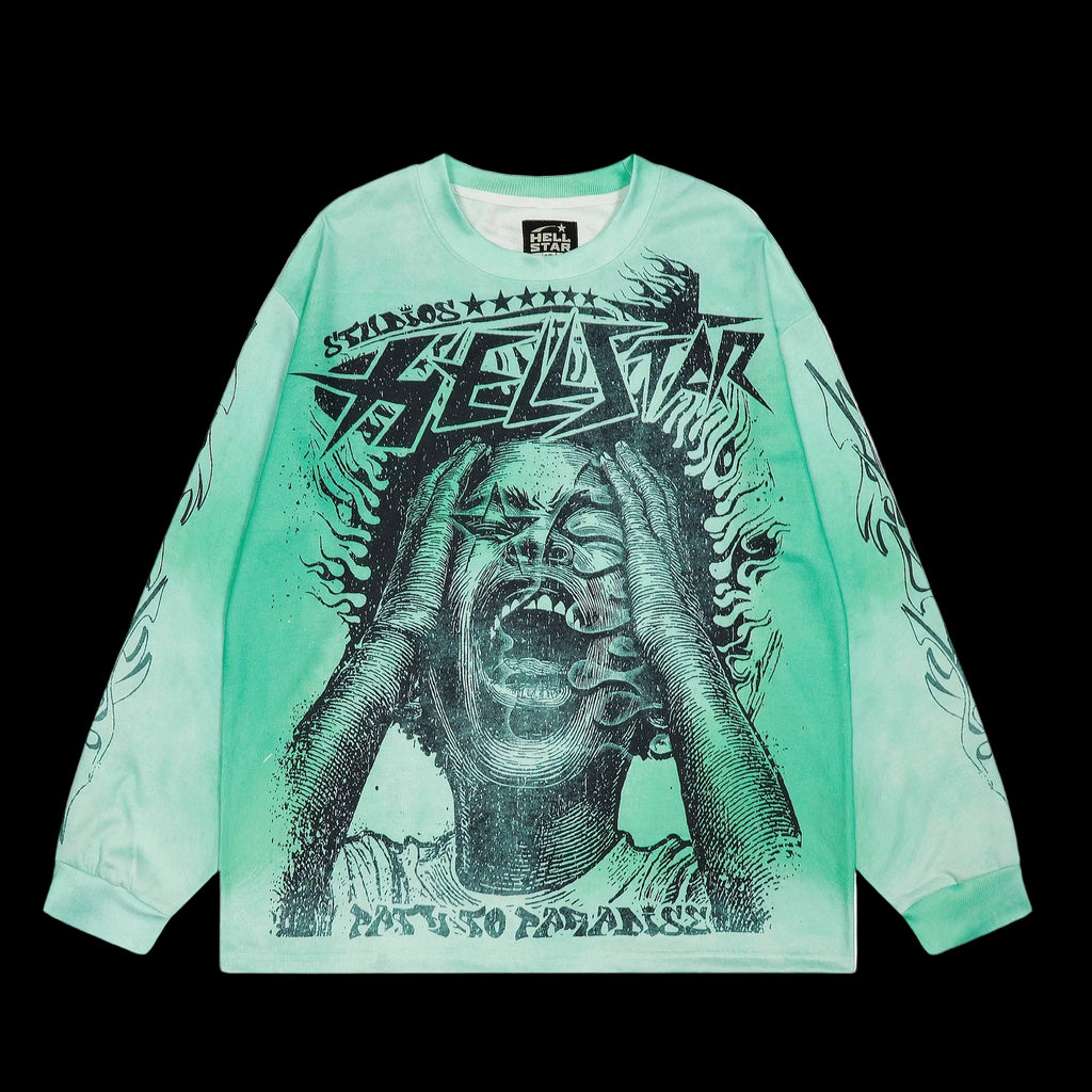 T-SHIRT MANCHES LONGUES HELLSTAR AIRBRUSH BONES | L'Art Squelette Révélé