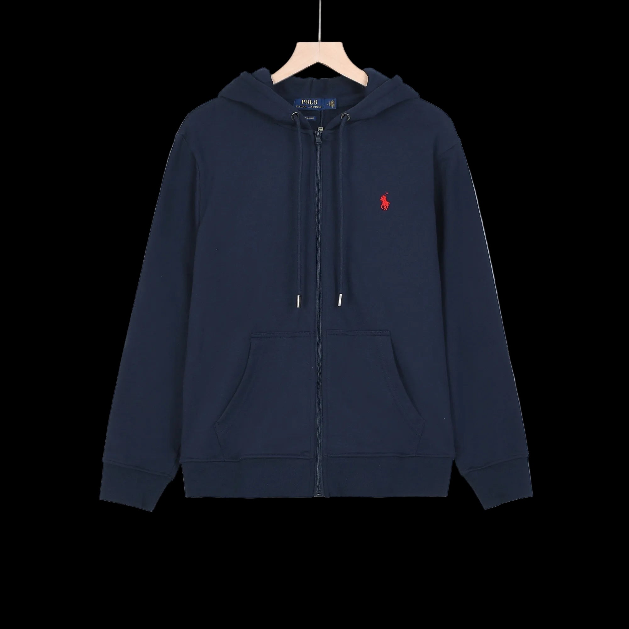 SWEAT ZIPPÉ POLO RALPH LAUREN SECONDE MAIN - BLEU FONCÉ | L'Élégance Durable